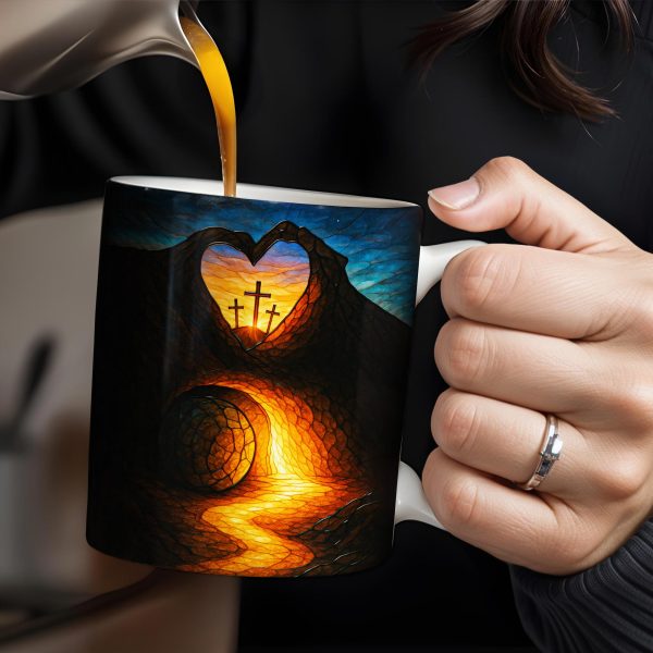 I Am The Light Of The World, Cross and Heart Coffee Mug - Personalized Custom Coffee Mug - FTH060_MG