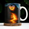 I Am The Light Of The World, Cross and Heart Coffee Mug - Personalized Custom Coffee Mug - FTH060_MG
