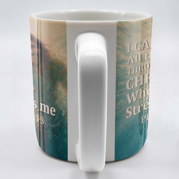 I Can Do All Things Through Christ Who Strengthens Me, Religious Image and Hands - Personalized Custom Coffee Mug - FTH049_MG