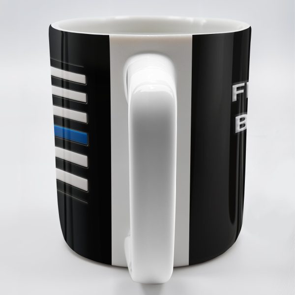 I Can't Fix Stupid But I Can Cuff It, Handcuffs and Thin Blue Line Flag - Personalized Custom Coffee Mug - OFC017_MG