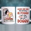 I Can't Stop Thinkin' About Doin You Doggy, Personalized White Mug, Naughty Couple, Gift For Couple