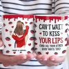 I Can't Wait To Kiss Your Lips - Couple Personalized Custom 3D Inflated Effect Printed Mug - Christmas Gift For Husband Wife, Anniversary, Long Distance Relationship