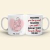 I Challenge You To A Who Better In Bed Personalized White Mug