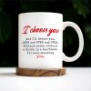 I Choose You Over and Over, Elderly Couple Design - Personalized Custom Coffee Mug - CPL189_MG