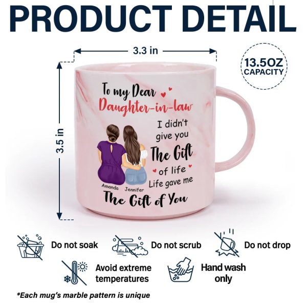 I Didn't Gift You The Gift - Personalized Marble Mug