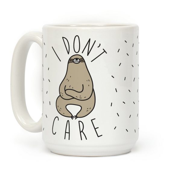 I Don't Care Sloth Coffee Mug