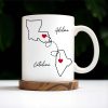 I Effing Miss You So Much With State Outlines Mug - Personalized Custom Coffee Mug - BST134_MG