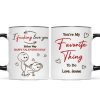 I Fcking Love You Funny Inappropriate Stick Couple - Personalized Mug - Valentine's Day Gift For Him, For Her
