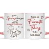 I Fcking Love You Funny Inappropriate Stick Couple - Personalized Mug - Valentine's Day Gift For Him, For Her