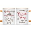 I Fcking Love You Funny Inappropriate Stick Couple - Personalized Mug - Valentine's Day Gift For Him, For Her