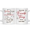 I Fcking Love You Funny Inappropriate Stick Couple - Personalized Mug - Valentine's Day Gift For Him, For Her
