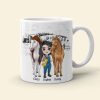 I Found The Key To Happiness Surround Yourself With Horses-Personalized Coffee Mug- Gift For Horse Lover