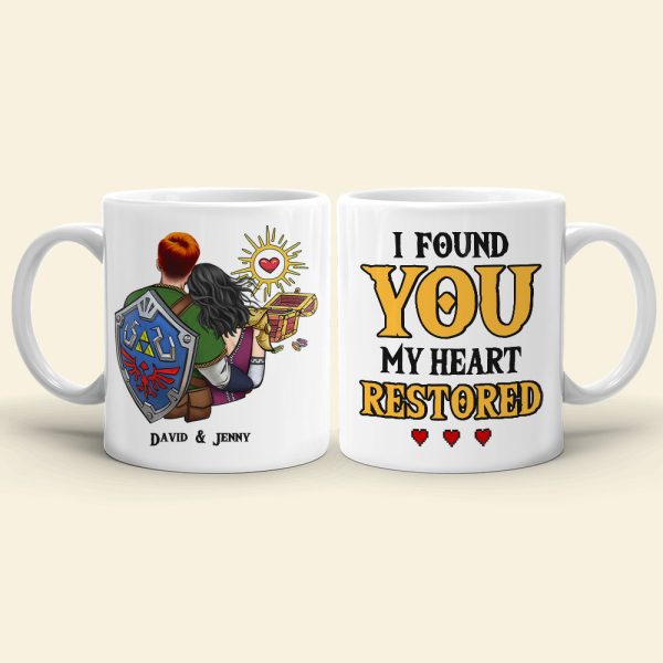 I Found You My Heart Restored, Gift For Couple, Personalized Mug, Couple Hugging Mug 02HUHN290623HH