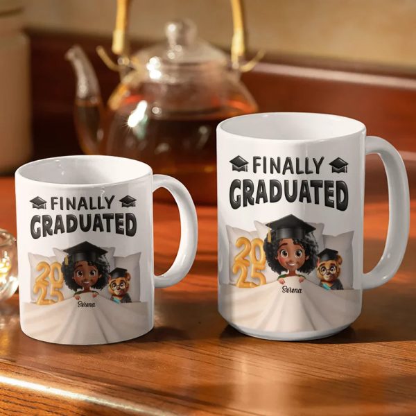 I Graduated! Can I Go Back To Bed Now - Personalized White Edge-to-Edge Mug