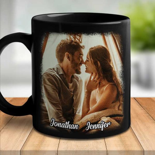 I Just Want To Be Your Last Everything - Upload Image, Gift For Couples - Personalized Black Mug