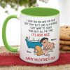 I Just Want To Touch Your Butt All The Time, Personalized Accent Mug, Funny Couple Gifts