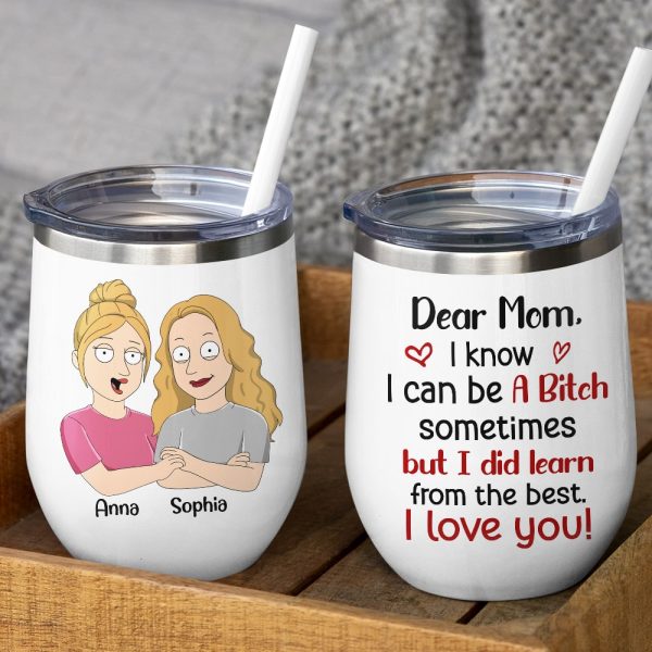 I Know I Can Be A Bitch Sometimes, Personalized Mug, Gift For Mom, Mom And Daughter Mug, Mother's Day Gift