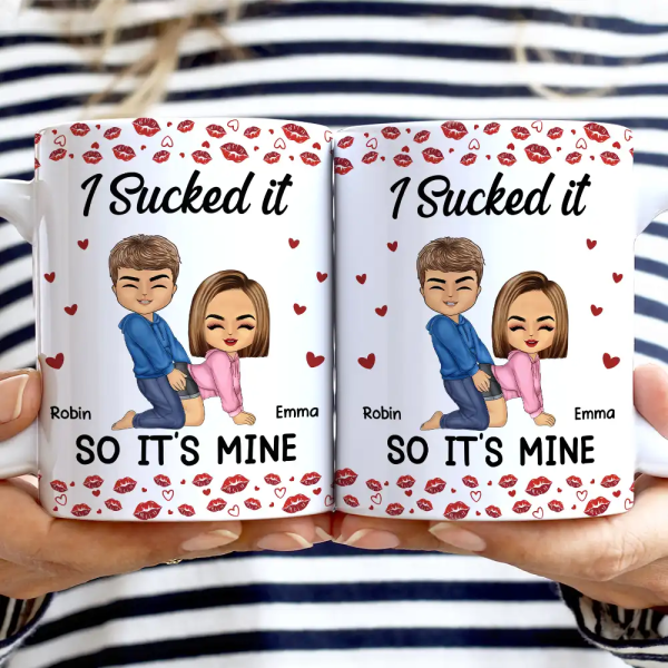 I Licked It So It's Mine - Personalized White Edge-to-Edge Mug