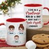 I Live In A Madhouse, Personalized Mug, Gift For Mom, Mother's Day Gift, Little Kids With Clouds