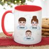 I Live In A Madhouse, Personalized Mug, Gift For Mom, Mother's Day Gift, Little Kids With Clouds