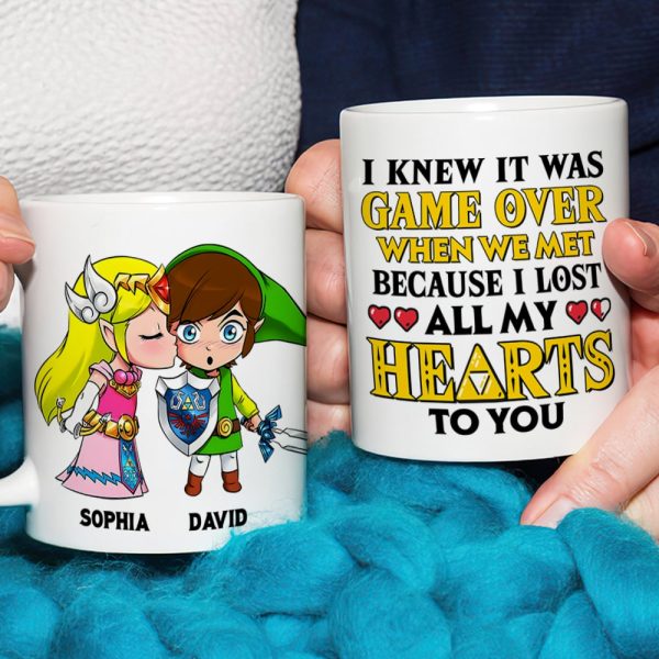 I Lost All My Hearts To You - Personalized Couple Mug - Gift For Couple 03NATN140623