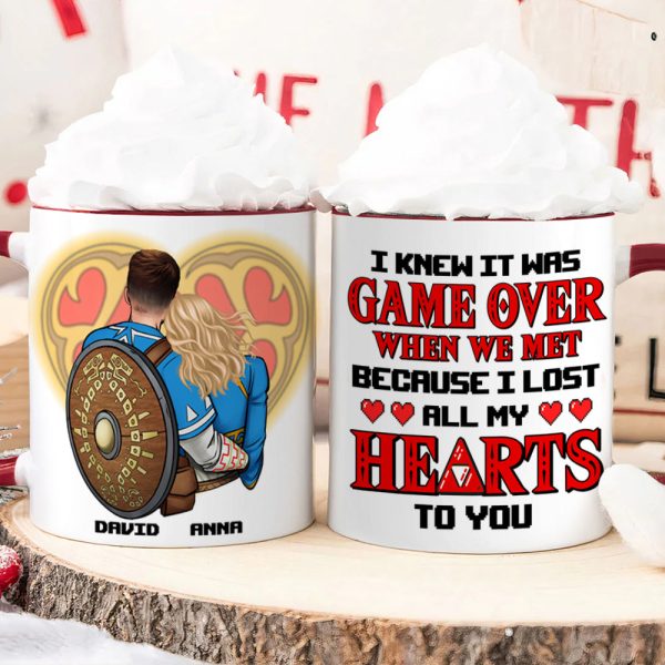 I Lost All My Hearts To You, Personalized 02NATN091223HH Accent Mug, Gift For Couple, Valentine's Day Gift
