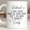 I Love Every Bone In Your Body, Favorite Hearts Design - Personalized Custom Coffee Mug - CPL1294_MG