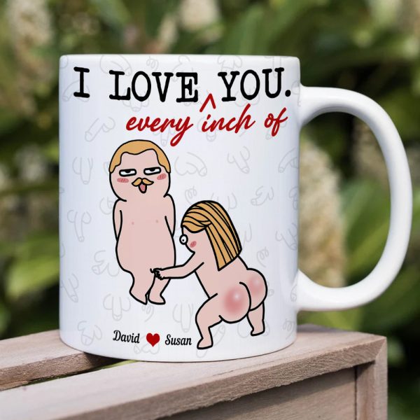 I Love Every Inch Of You, Gift For Couple, Personalized Tumbler, Funny Couple Tumbler, Anniversary Gift