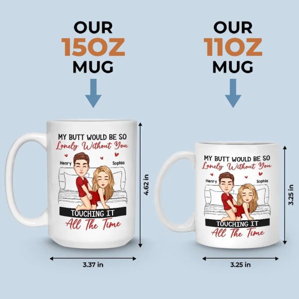 I Love Every Inch Of You, Some Inches More Than Others - Couple Personalized Custom Mug - Christmas Gift For Husband Wife, Anniversary