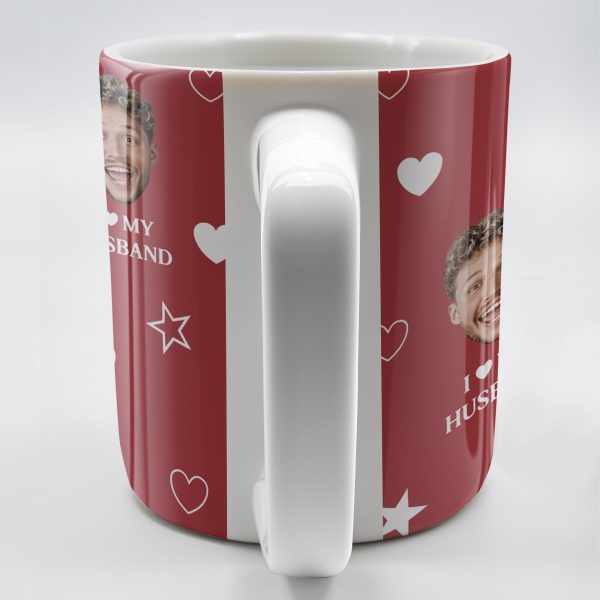 I Love My Husband With Hearts And Stars - Personalized Custom Coffee Mug - HSB010_MG