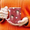 I Love My Wife Personalized Photo Mug With Hearts And Stars - Personalized Custom Coffee Mug - WIF031_MG