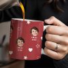 I Love My Wife Personalized Photo Mug With Hearts And Stars - Personalized Custom Coffee Mug - WIF031_MG