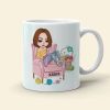 I Love Playing With Balls, Personalized White Mug, Gift for Knitting and Crochet Lovers