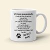 I Love The Way You Pet Me, Dad Mom Pet Lover Personalized Coffee Mug White Mug, Gift For Dad Mom