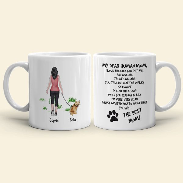 I Love The Way You Pet Me, Dad Mom Pet Lover Personalized Coffee Mug White Mug, Gift For Dad Mom