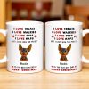 I Love Treats I Love Walkies I Love Toys I Love Naps Merry Christmas - Personalized Custom Coffee Mug - DOG073_MG