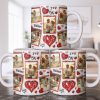 I Love You Be My Love With Hearts And Couple Photos - Personalized Custom Coffee Mug - CPL1223_MG