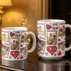 I Love You Be My Love With Hearts And Couple Photos - Personalized Custom Coffee Mug - CPL1223_MG