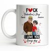 I Love You Every Day Hearts And Lip Prints - Personalized Custom Coffee Mug - CPL1350_MG