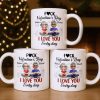 I Love You Every Day With Cartoon Couple And City Skyline - Personalized Custom Coffee Mug - CPL1019_MG