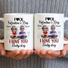 I Love You Every Day With Cartoon Couple And City Skyline - Personalized Custom Coffee Mug - CPL1019_MG
