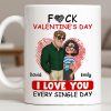 I Love You Every Single Day, Couple and Heart Design - Personalized Custom Coffee Mug - CPL1345_MG