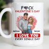 I Love You Every Single Day, Couple and Heart Design - Personalized Custom Coffee Mug - CPL1345_MG