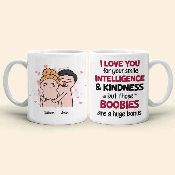 I Love You For Your Smile, Personalized Mug, Wine Tumbler, Accent Mug Couple Gifts