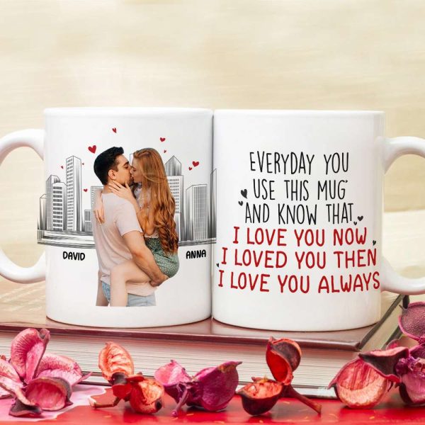 I Love You Forever, Personalized Coffee Mug, Anniversary Couple Gift