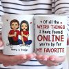 I Love You More - Couple Personalized Custom Mug - Gift For Husband Wife, Anniversary