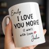 I Love You More Mug With Lips - Personalized Custom Coffee Mug - CPL1375_MG