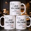 I Love You More Mug With Lips - Personalized Custom Coffee Mug - CPL1375_MG