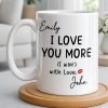 I Love You More Mug With Lips - Personalized Custom Coffee Mug - CPL1375_MG