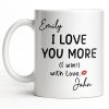 I Love You More Mug With Lips - Personalized Custom Coffee Mug - CPL1375_MG
